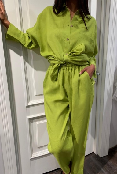 Костюм Mila green льняной