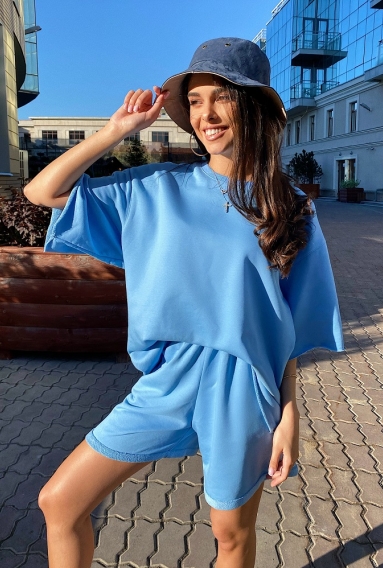 Костюм Joyce blue c шортами и футболкой