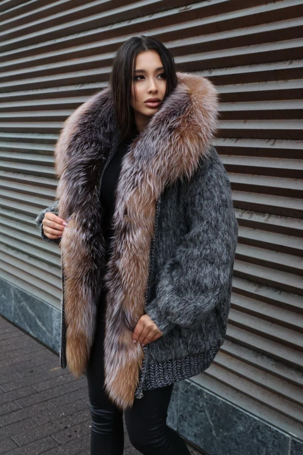 Пуховик Juliet dark grey