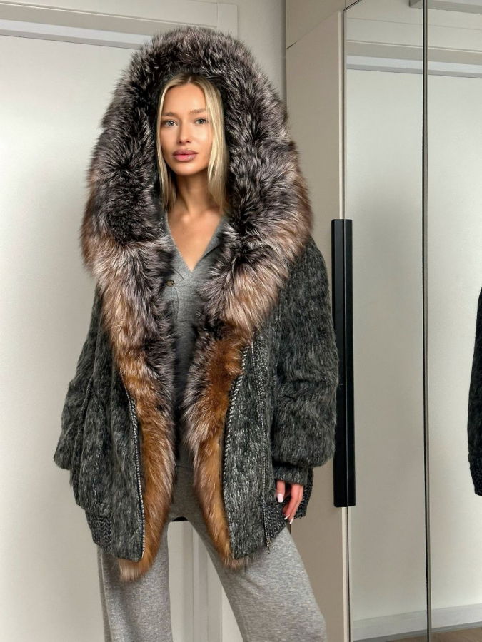 Пуховик Juliet dark grey