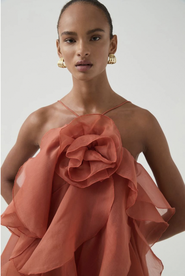 Платье Daniella long coral 