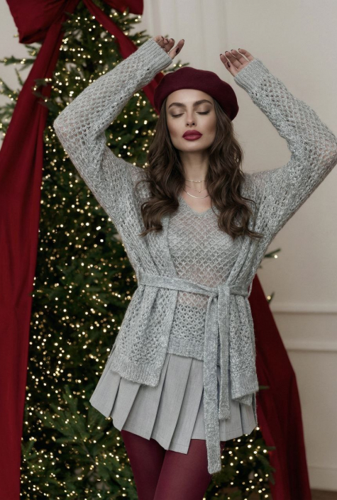 Двойка Serena silver (кардиган и топ)