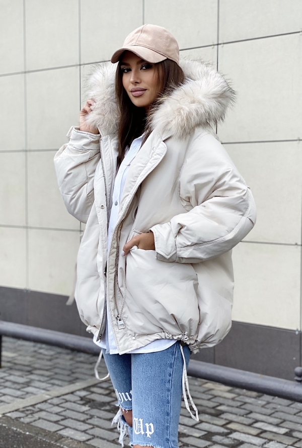 Пуховик Delfina Cream