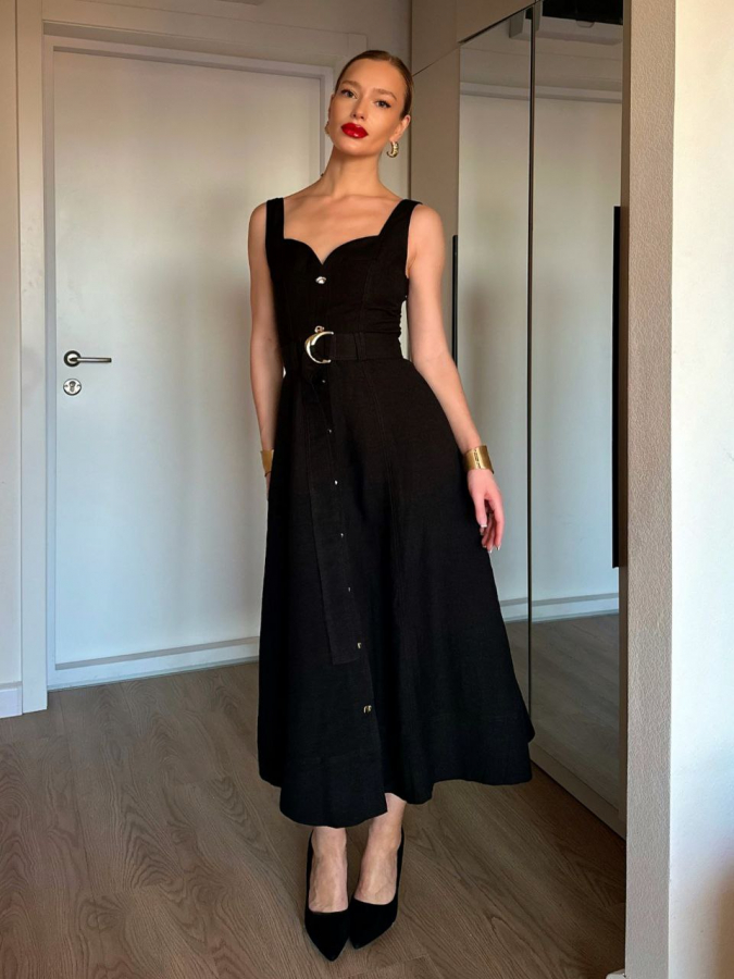 Платье Balmond long black
