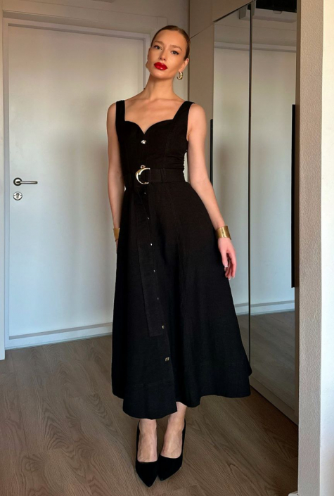 Платье Balmond long black