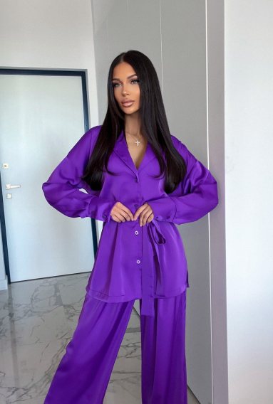 Шелковый костюм Lesly purple